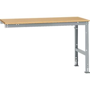 Manuflex Ansatztisch UNIVERSAL Standard, 1500 x 800 mm, Multiplex natur, alusilber