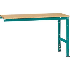 Manuflex Ansatztisch UNIVERSAL Standard, 1500 x 800 mm, Multiplex natur, wasserblau Manuflex Ansatztisch UNIVERSAL Standard, 1500 x 800 mm, Multiplex natur, wasserblau