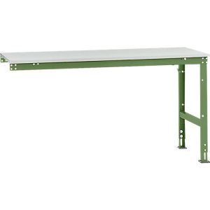 Manuflex Ansatztisch UNIVERSAL Standard, 1750 x 800 mm, Kunststoff lichtgrau, resedagrün