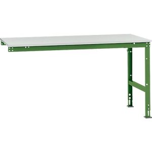 Manuflex Ansatztisch UNIVERSAL Standard, Tischplatte Melamin, 1750×1000, resedagrün