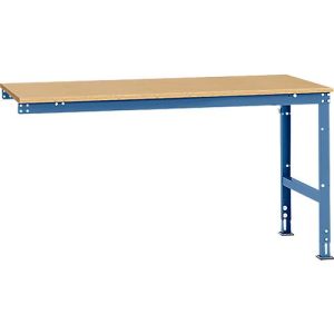 Manuflex Ansatztisch UNIVERSAL Standard, Tischplatte Multiplex, 1750×1000, brillantblau