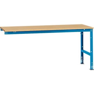 Manuflex Ansatztisch UNIVERSAL Standard, Tischplatte Multiplex, 2000×1000, lichtblau