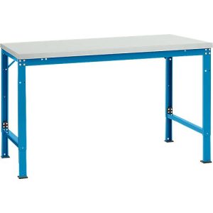 Manuflex Grundtisch UNIVERSAL Spezial, 1500 x 1000 mm, Kunststoff lichtgrau, lichtblau