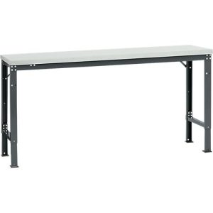 Manuflex Grundtisch UNIVERSAL Spezial, 1750 x 800 mm, Kunststoff lichtgrau, anthrazit