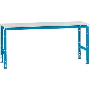 Manuflex Grundtisch UNIVERSAL Standard, Tischplatte Kunststoff, 2000×800, lichtblau Manuflex Grundtisch UNIVERSAL Standard, Tischplatte Kunststoff, 2000×800, lichtblau