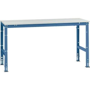 Manuflex Grundtisch UNIVERSAL Standard, Tischplatte Melamin, 1750×800, brillantblau