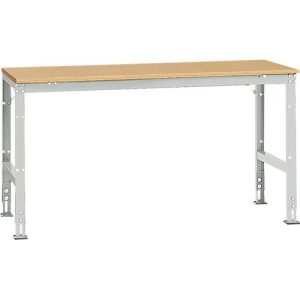 Manuflex Grundtisch UNIVERSAL Standard, Tischplatte Multiplex, 1750×800, lichtgrau Manuflex Grundtisch UNIVERSAL Standard, Tischplatte Multiplex, 1750×800, lichtgrau