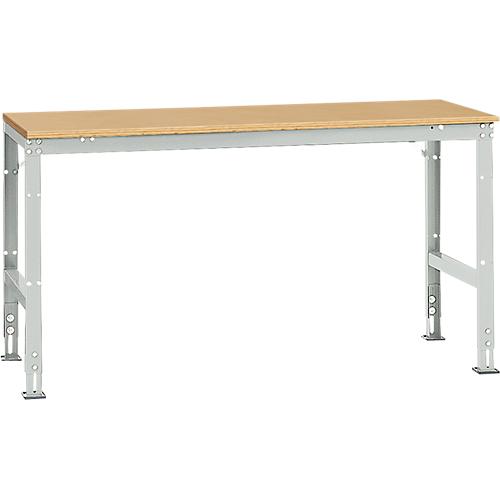 Manuflex Grundtisch UNIVERSAL Standard, Tischplatte Multiplex, 1750x800, lichtgrau