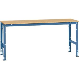 Manuflex Grundtisch UNIVERSAL Standard, Tischplatte Multiplex, 2000×800, brillantblau