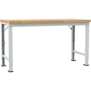 Manuflex Werkbank Profi Spezial, Tischplatte Multiplex, 1750 x 700 mm, lichtgrau
