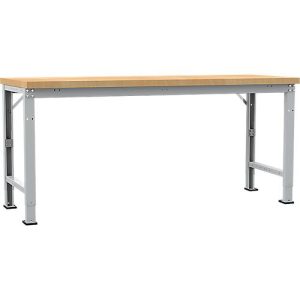 Manuflex Werkbank Profi Spezial, Tischplatte Multiplex, 2000 x 700 mm, alusilber