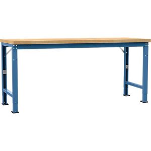 Manuflex Werkbank Profi Spezial, Tischplatte Multiplex, 2000 x 700 mm, brillantblau