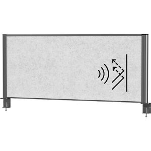 MAUL Tisch-Trennwand MAULconnecto, Akustikvlies 4000 g/m², Aluminiumprofil, B 1200 x H 500 mm, Akustik hellgrau, anthrazit MAUL Tisch-Trennwand MAULconnecto, Akustikvlies 4000 g/m², Aluminiumprofil, B 1200 x H 500 mm, Akustik hellgrau, anthrazit