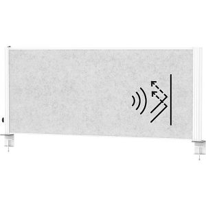 MAUL Tisch-Trennwand MAULconnecto Uplight, L 1200 x H 500 mm, LED-Beleuchtung, weiß MAUL Tisch-Trennwand MAULconnecto Uplight, L 1200 x H 500 mm, LED-Beleuchtung, weiß