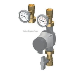 Meibes Pumpen-Absperrset C+R 1″