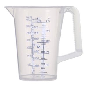 Messbecher 0,5l blau bedruckte Skala PP PRESSOL Messbecher 0,5l blau bedruckte Skala PP PRESSOL