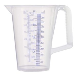 Messbecher 1l blau bedruckte Skala PP PRESSOL Messbecher 1l blau bedruckte Skala PP PRESSOL