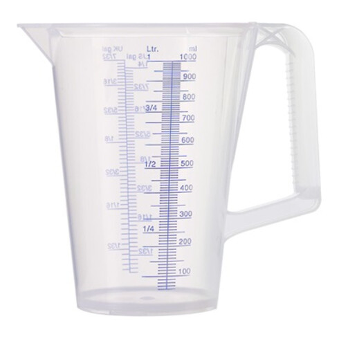 Messbecher 1l blau bedruckte Skala PP PRESSOL