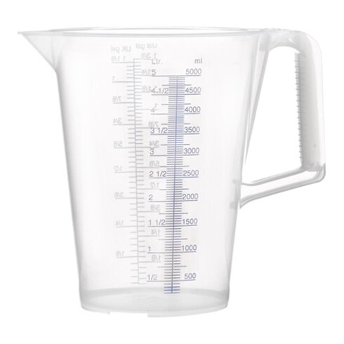Messbecher 5l blau bedruckte Skala PP PRESSOL