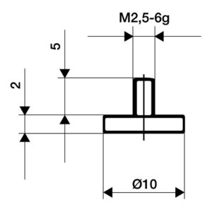 Messeins.D.20mm plan M2,5 STA z.Messuhren KÄFER Messeins.D.20mm plan M2,5 STA z.Messuhren KÄFER