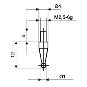Messeins.D.3mm KGL M2,5 STA z.Messuhren KÄFER Messeins.D.3mm KGL M2,5 STA z.Messuhren KÄFER