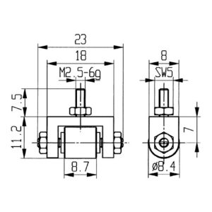 Messeins.D.8,4mm Rl.M2,5 STA z.Messuhren KÄFER Messeins.D.8,4mm Rl.M2,5 STA z.Messuhren KÄFER