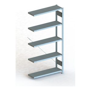 Meta Steckregal Anbauregal CLIP 150 S3 AR 2000 x 1000 x 300 mm 5 Böden, verzinkt zerlegte Rahmen