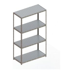Meta Weitspannregal Speed Rack 2970 x 2500 x 400 mm verzinkt + 4 Fachebenen + Spanplatten