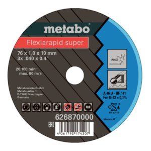 Metabo 5 Flexiarapid Super 76×1,0x10,0 mm Inox, TF 41