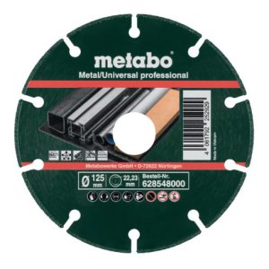 Metabo Diamanttrennscheibe 125×1,3×22,23mm, „MUP“, Metall/Universal „professional“ (628548000)