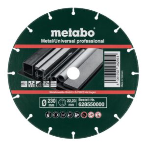 Metabo Diamanttrennscheibe 230×1,6×22,23mm, „MUP“, Metall/Universal „professional“ (628550000)