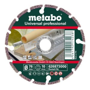 Metabo Diamanttrennscheibe, 76×10,0mm, „UP“, Universal „professional“
