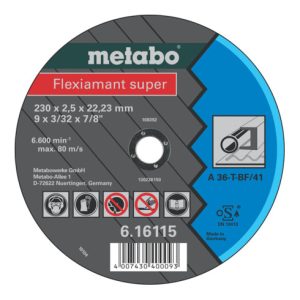 Metabo Flexiamant super 230×2,5×22,23 Stahl, Trennscheibe, gerade Ausführung