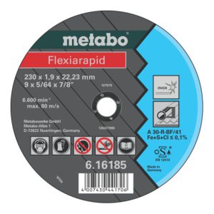 Metabo Flexiarapid 125×1,6×22,23 Inox, Trennscheibe, gerade Ausführung