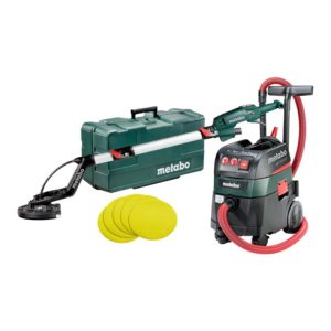 Metabo Set Langhalsschleifer LSV 5-225 Comfort + Allessauger ASR 35 M ACP mit 25 Haftschleifblättern 225 mm P 120; Kunststoffkoffer