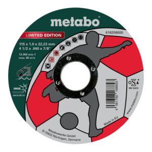 Metabo Limited Edition Soccer 115 x 1,0 x 22,23 mm, Inox, Trennscheibe, gerade Ausführung
