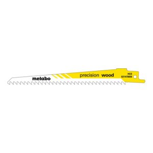 Metabo 5 Säbelsägeblätter „precision wood“ 150 x 1,25 mm, HCS, 4,0 mm/ 6 TPI