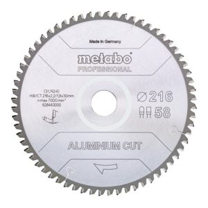 Metabo Sägeblatt „aluminium cut – professional“, 254×2,4/2,0×30 Z72 FZ/TZ 5°neg
