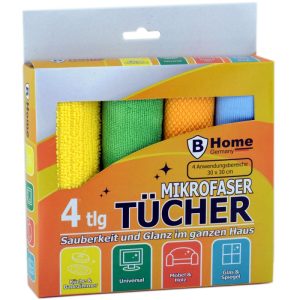 Mikrofasertuch 4-tlg. 30x30cm