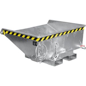 Mini-Spänebehälter Typ EXPO-E 275, Seilzug-Kippvorgang, Inhalt 0,275 m³, bis 750 kg, verzinkt