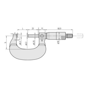 Mitutoyo Bügelmessschraube mit therm. Isolierung 75-100mm Mitutoyo Bügelmessschraube mit therm. Isolierung 75-100mm
