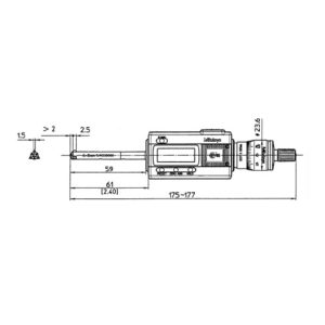 Mitutoyo Digitale 3-Linien Innenmessschraube 8-10mm, IP65, Ti-Legierung Mitutoyo Digitale 3-Linien Innenmessschraube 8-10mm, IP65, Ti-Legierung