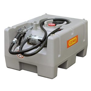 Mobile Tankstelle CEMO DT-Mobil Easy, Handpumpe und Zapfventil 125l, Polyethylen, einwandig, B 800 x T 600 x H 450 mm