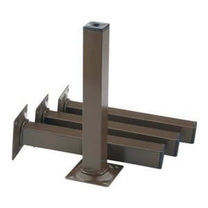 Möbelfuß verchr.25x25mm H.800mm Platte 4 St./Set ELEMENT SYSTEM