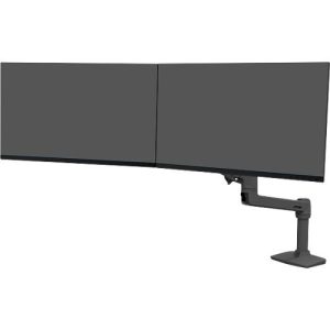 Monitorarm Ergotron LX Dual Direct 45-489-224, für 2 Monitore bis 25′, bis 10 kg, schwenk-, neig- & höhenverstellbar, VESA, schwarz
