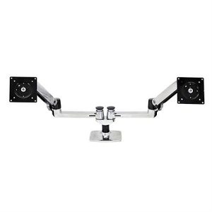 Monitorarm ergotron® LX, für 2 Displays bis 27″ & bis 9,1 kg pro Monitor, Tischhalterung, höhenverstellbar, neigbar, VESA, matt-schwarz
