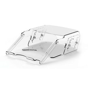Monitorständer Fellowes Clarity™, bis 15 kg, höhenverstellbar, mit Dokumentenhalter, Acryl