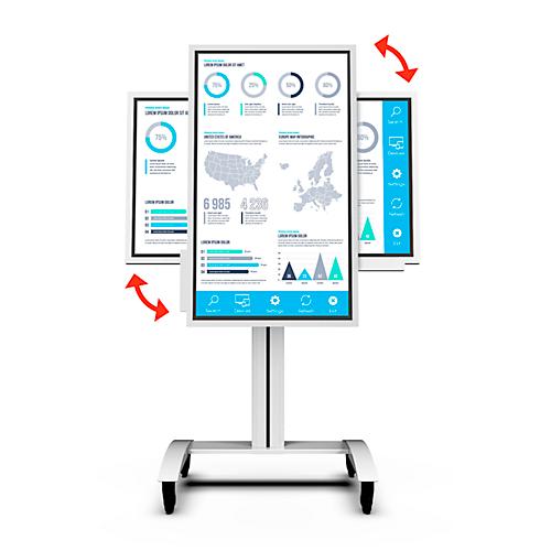 Monitorständer Peerless-AV SR560-FLIP2, mobil, für 1 digitales Flipchart Samsung FLIP2 mit 55 oder 65″, Rotationsfunktion, höhenverstell-/dreh-/neigbar
