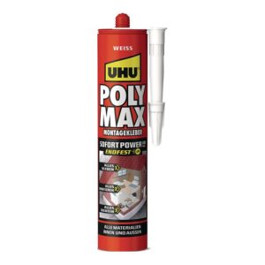 Montagekleber POLY MAX HIGH GRIP EXPRESS weiß 425 g Kartusche UHU Montagekleber POLY MAX HIGH GRIP EXPRESS weiß 425 g Kartusche UHU