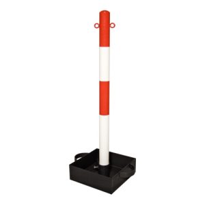 Moravia Kettenständer EXTERN 60 x 1000 mm rot/weiß + 2 Ösen mit Tragegriff Moravia Kettenständer EXTERN 60 x 1000 mm rot/weiß + 2 Ösen mit Tragegriff